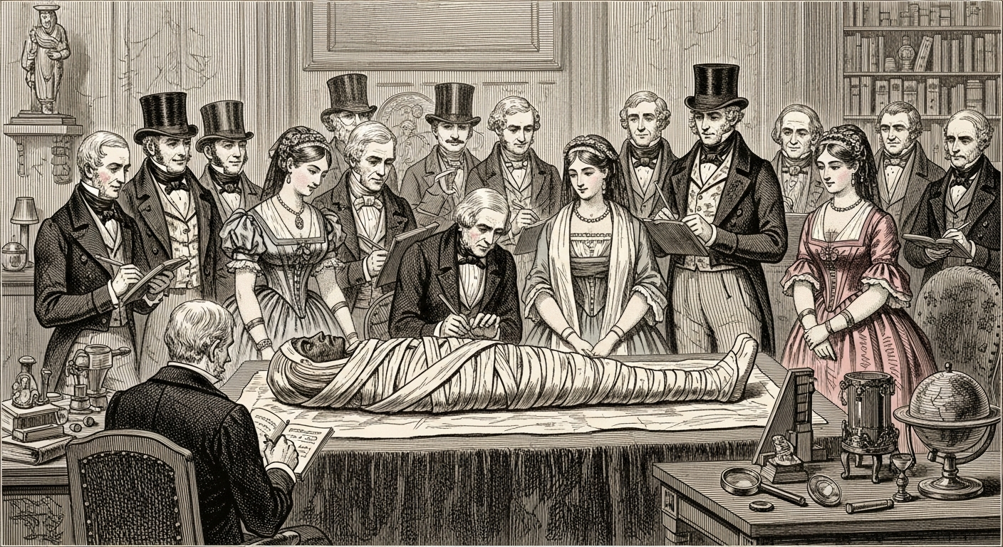 ミイラを解体して粉末を作る16世紀ヨーロッパの薬商人